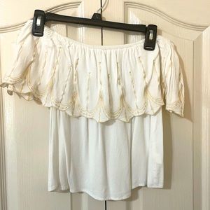 White off the shoulder top